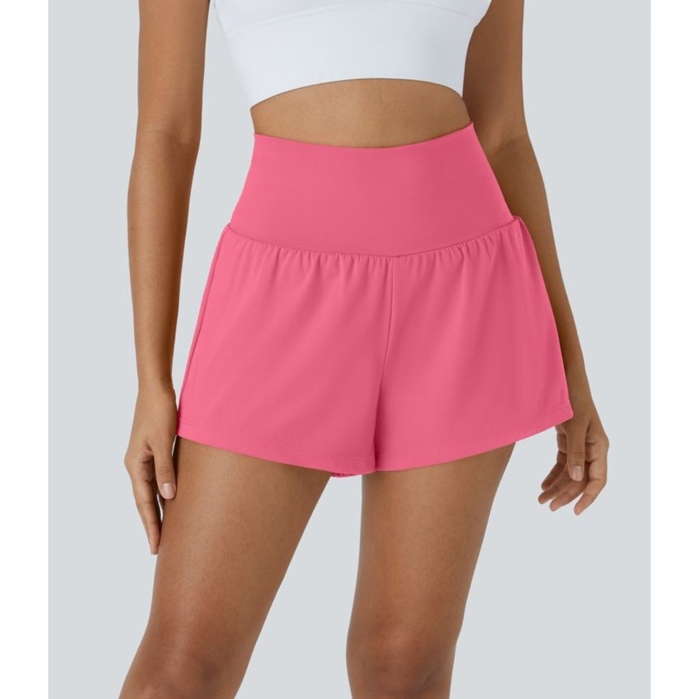 Halara SoftlyZero Airy High-Waisted 2-in-1 InstantCool Yoga Shorts Size Small